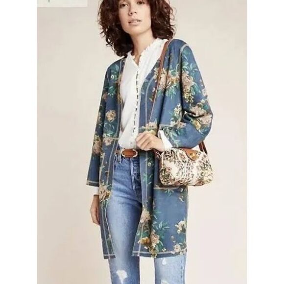 Anthropologie Other - Anthropologie /Monarc Emilie Sueded Kimono Jacket